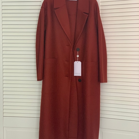 NWT Harris Wharf London Oversized Rust Coat - Picture 7 of 7